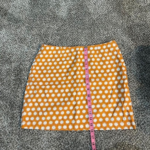 Garnet Hill orange and white polka dot skirt - Picture 4 of 4